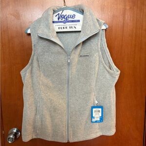Columbia Light Gray Fleece Vest XL